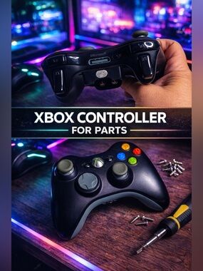 Microsoft Xbox 360 Wireless Controller Black – For Parts / Repair